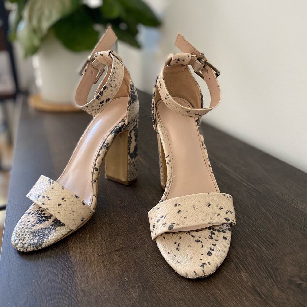 Lulu’s Taylor Ankle Strap Heel in Snake Print - Picture 7 of 10